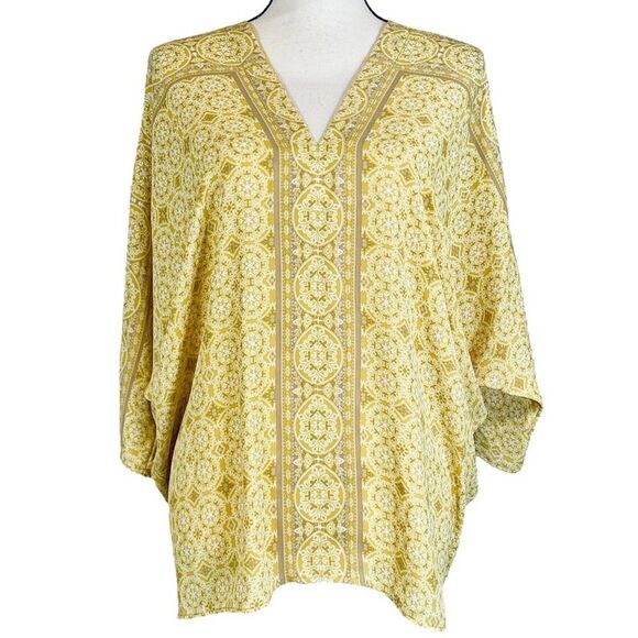 Rose & Olive Mandala Print Bohemian Blouse - Picture 1 of 8